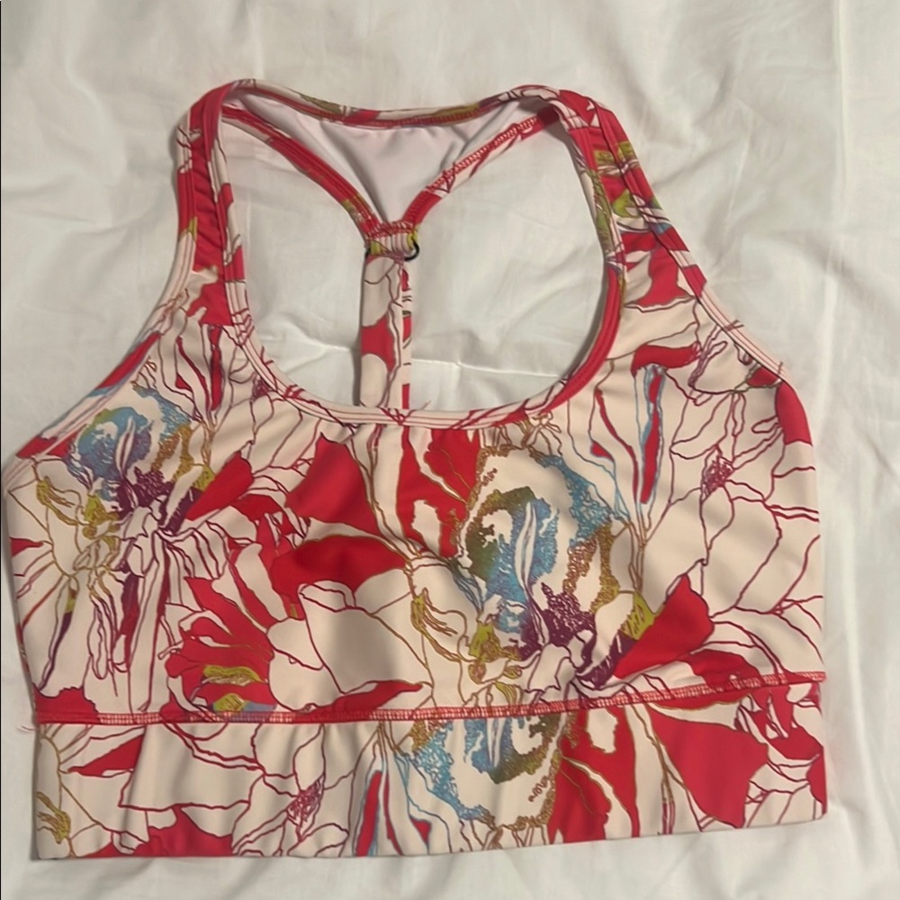 Josie Floral Sports Bra - size large